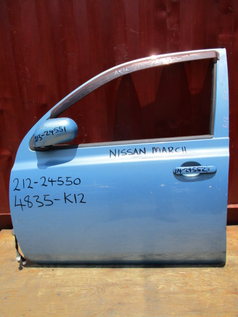 Used Nissan March WINDOW GLASS FRONT LEFT